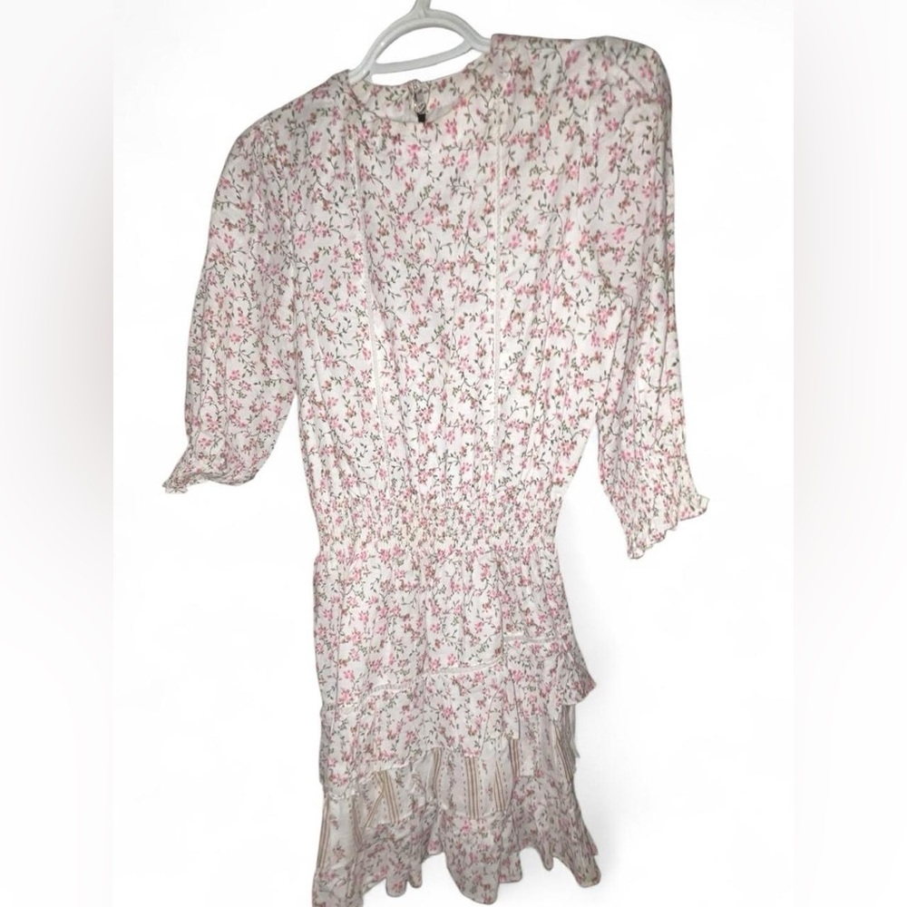Floral Print Dress with Ruffle Hem